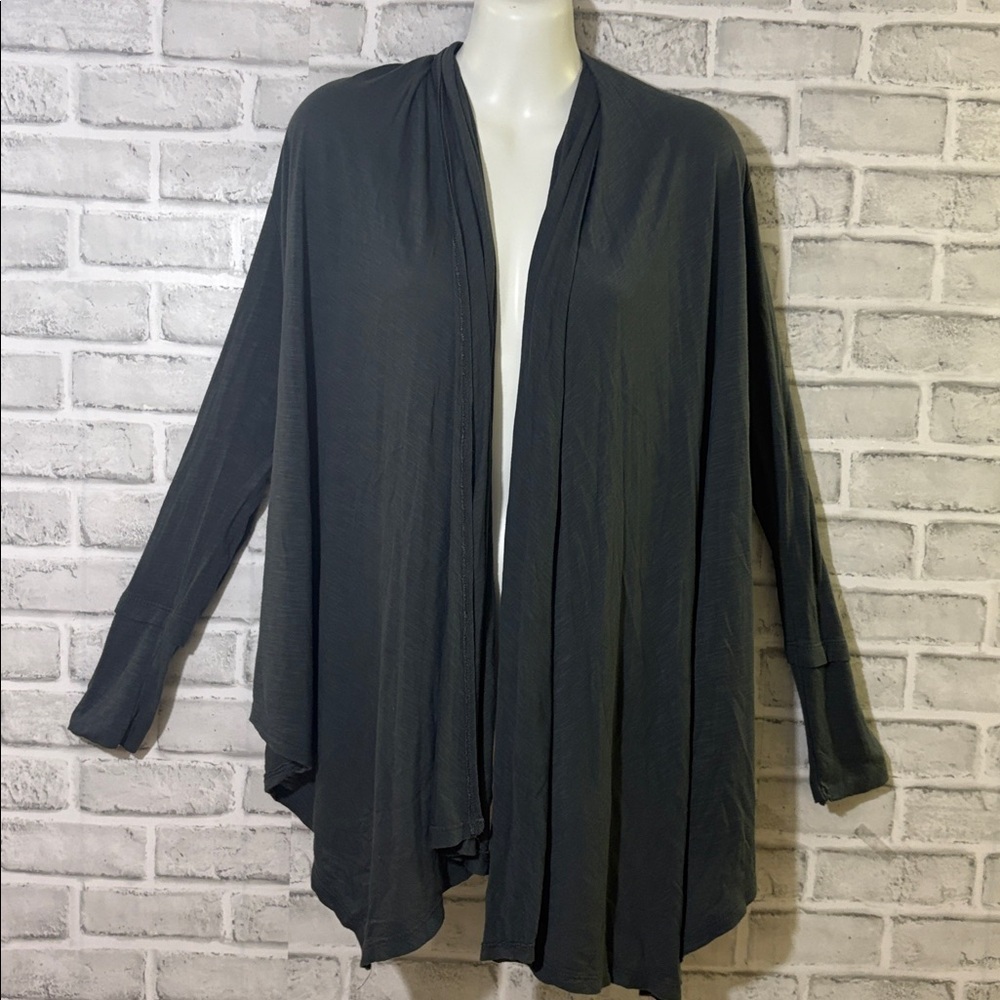 Wet Seal Women's High Low Long Back Cascading Draped cardigan Modern, size small